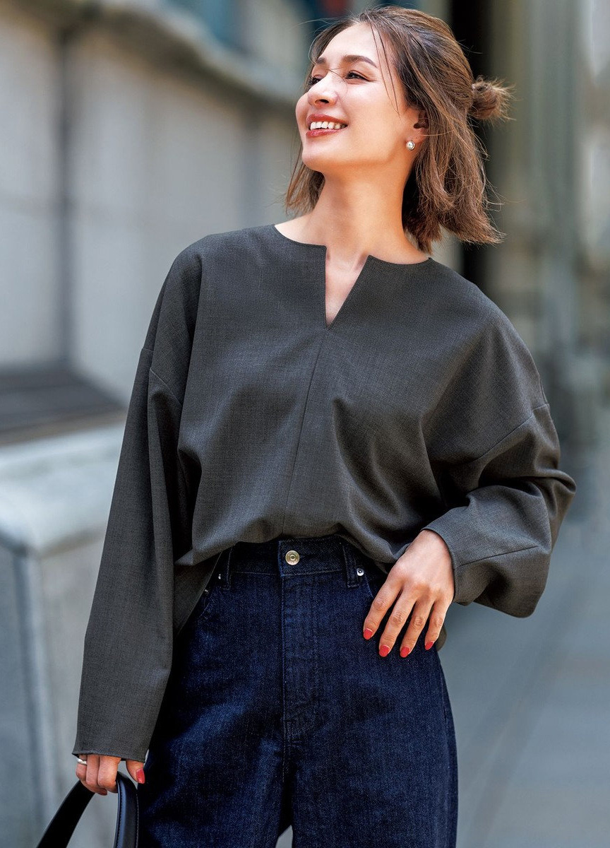 寬鬆直筒牛仔褲